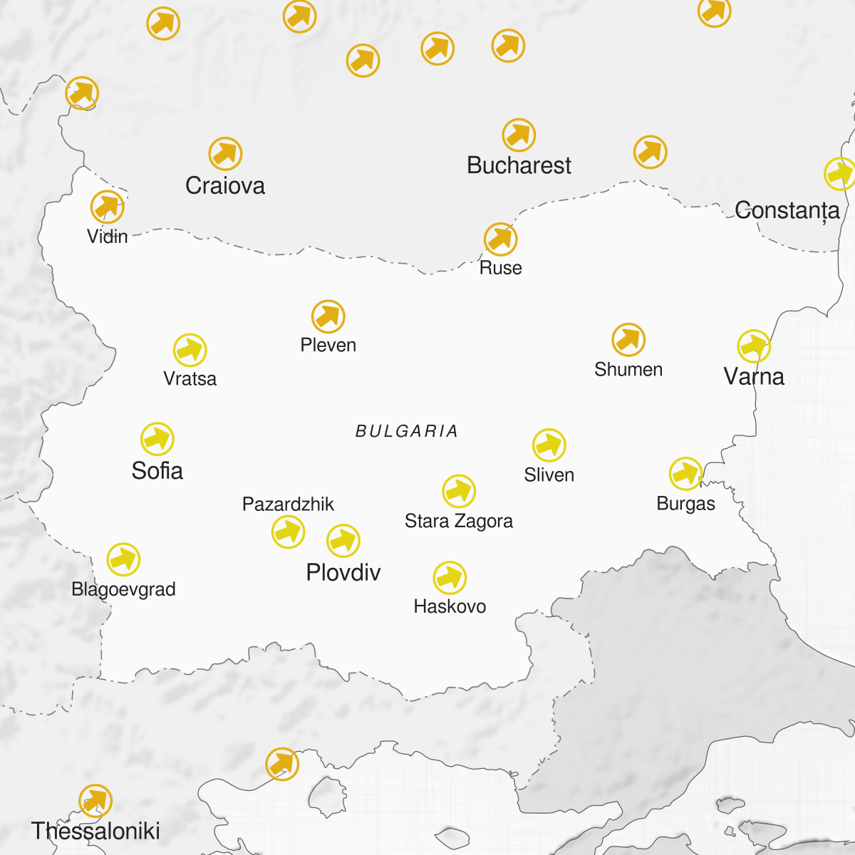Cities of Bulgaria