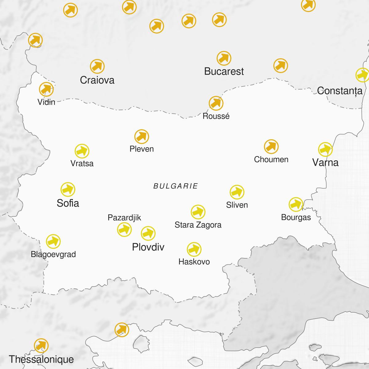 Villes de Bulgarie