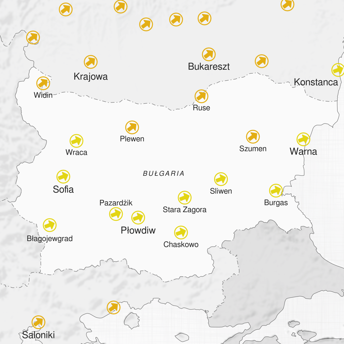 Miasta w Bułgaria