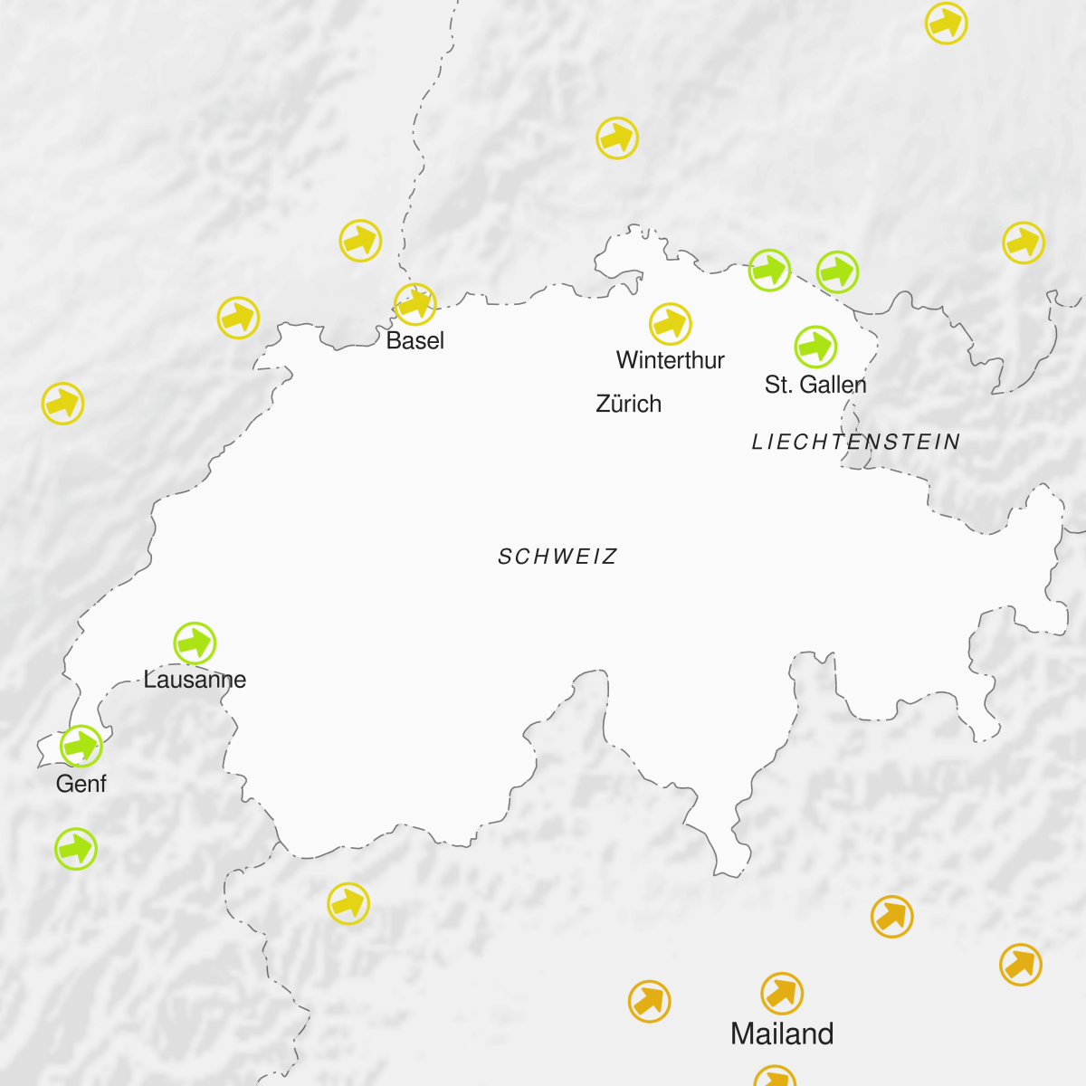 Städte in Schweiz