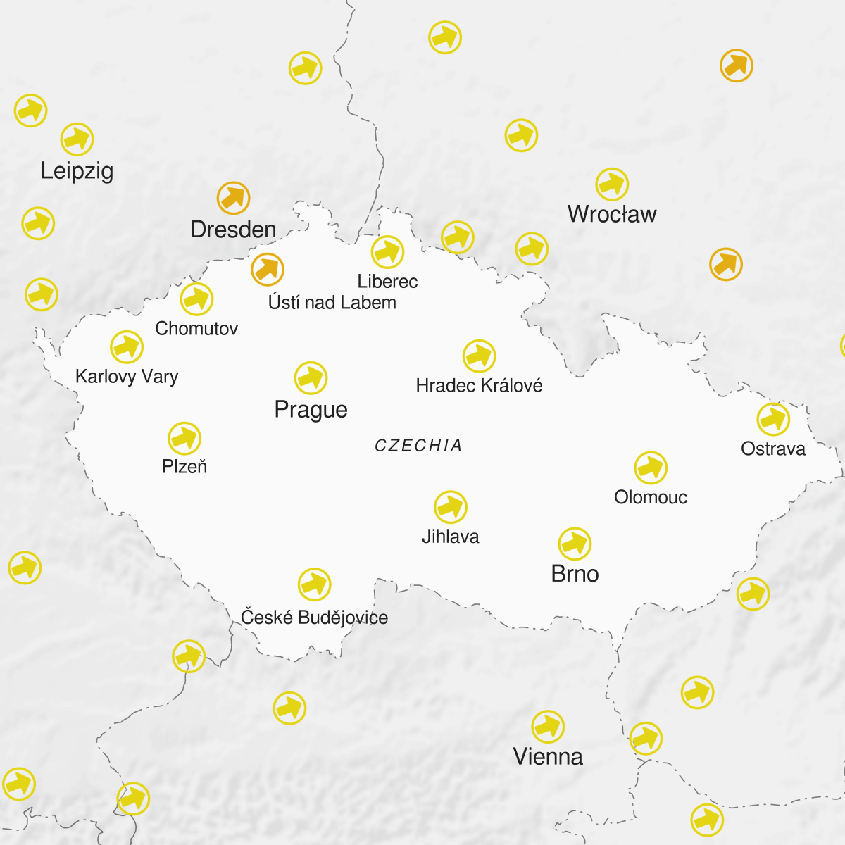 Cities of Czechia