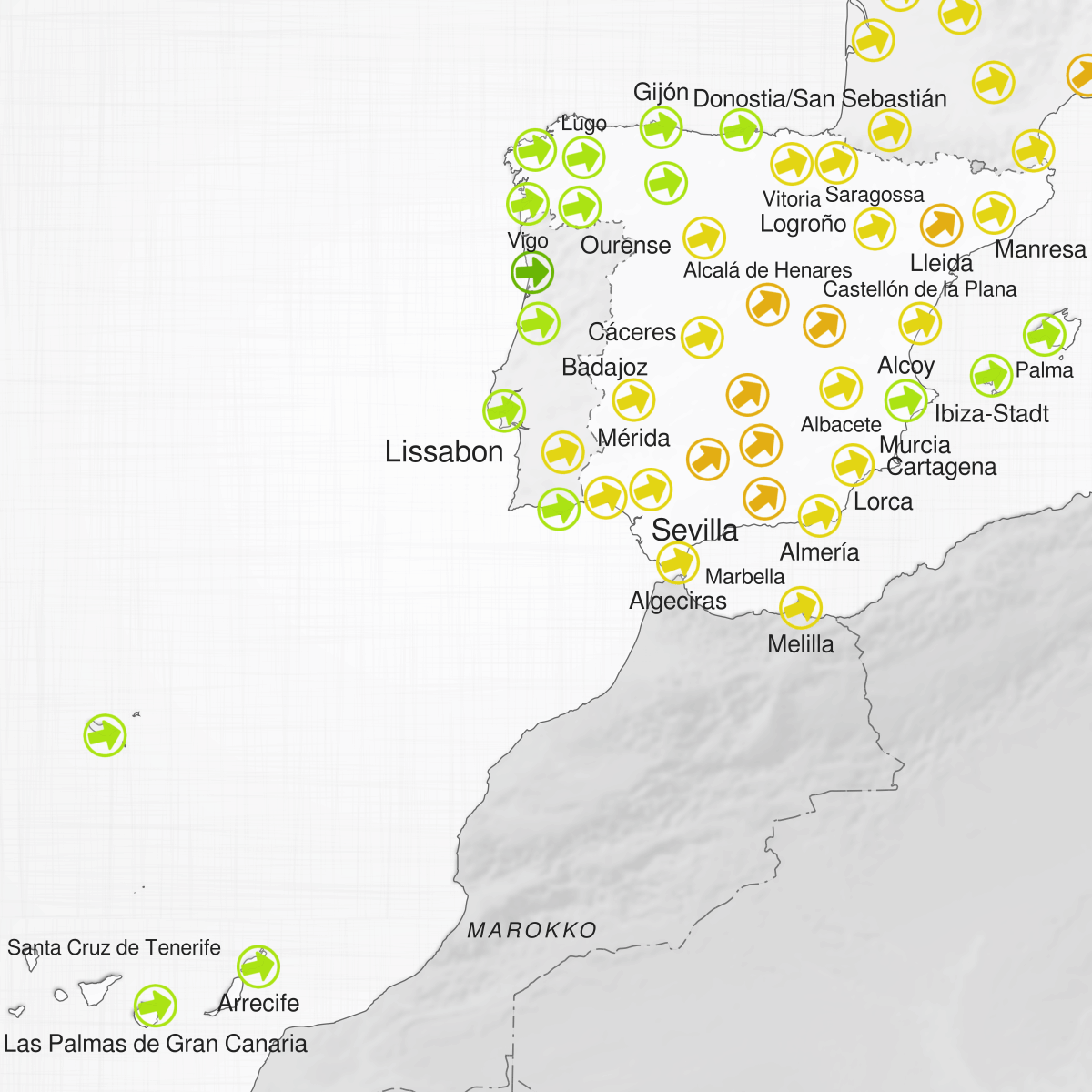 Städte in Spanien