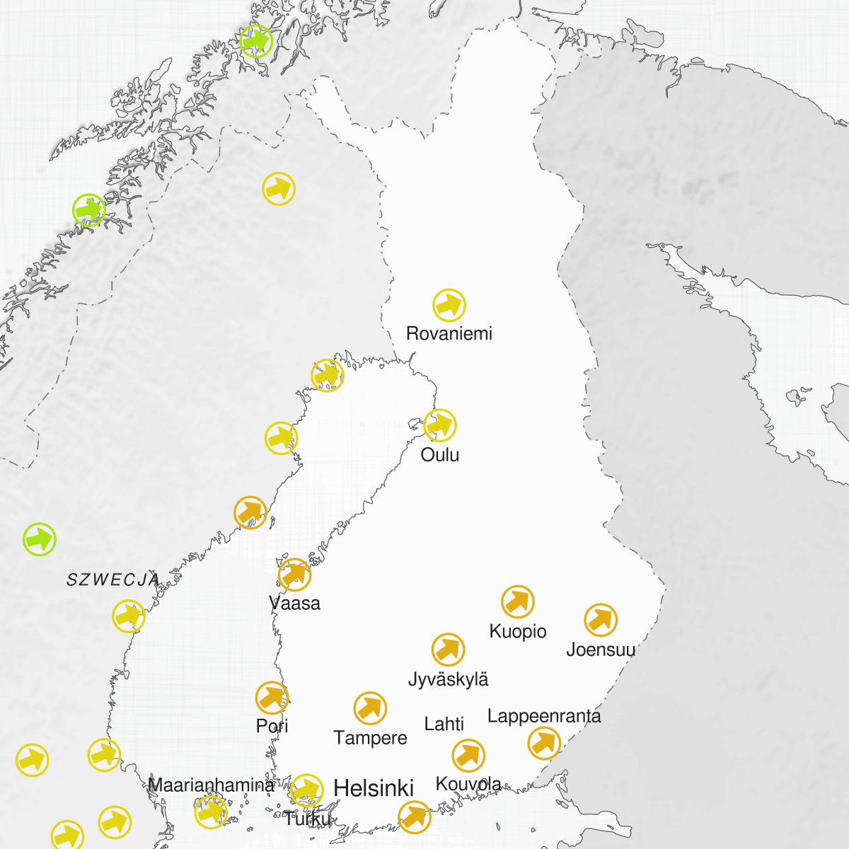 Miasta w Finlandia