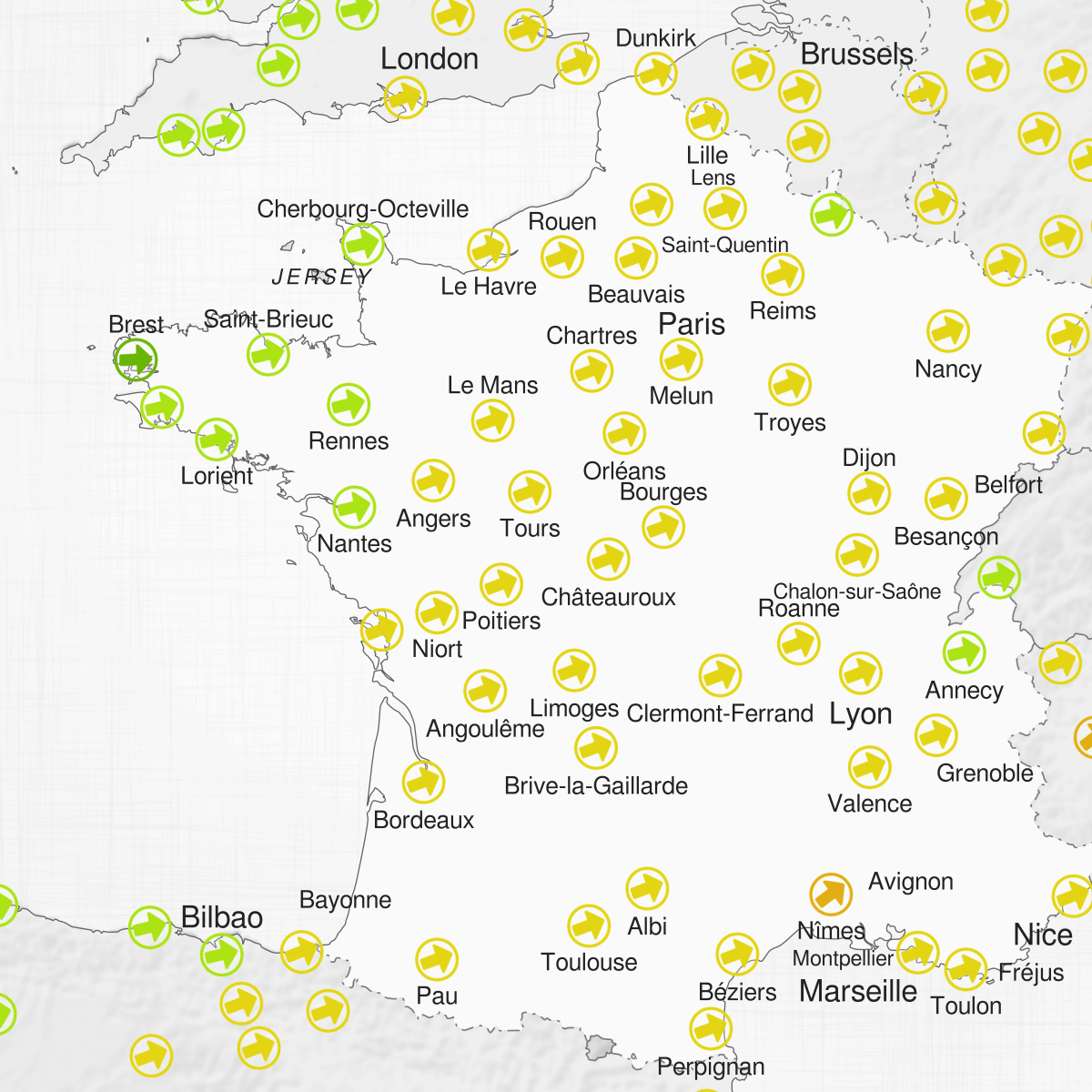 Cities of France
