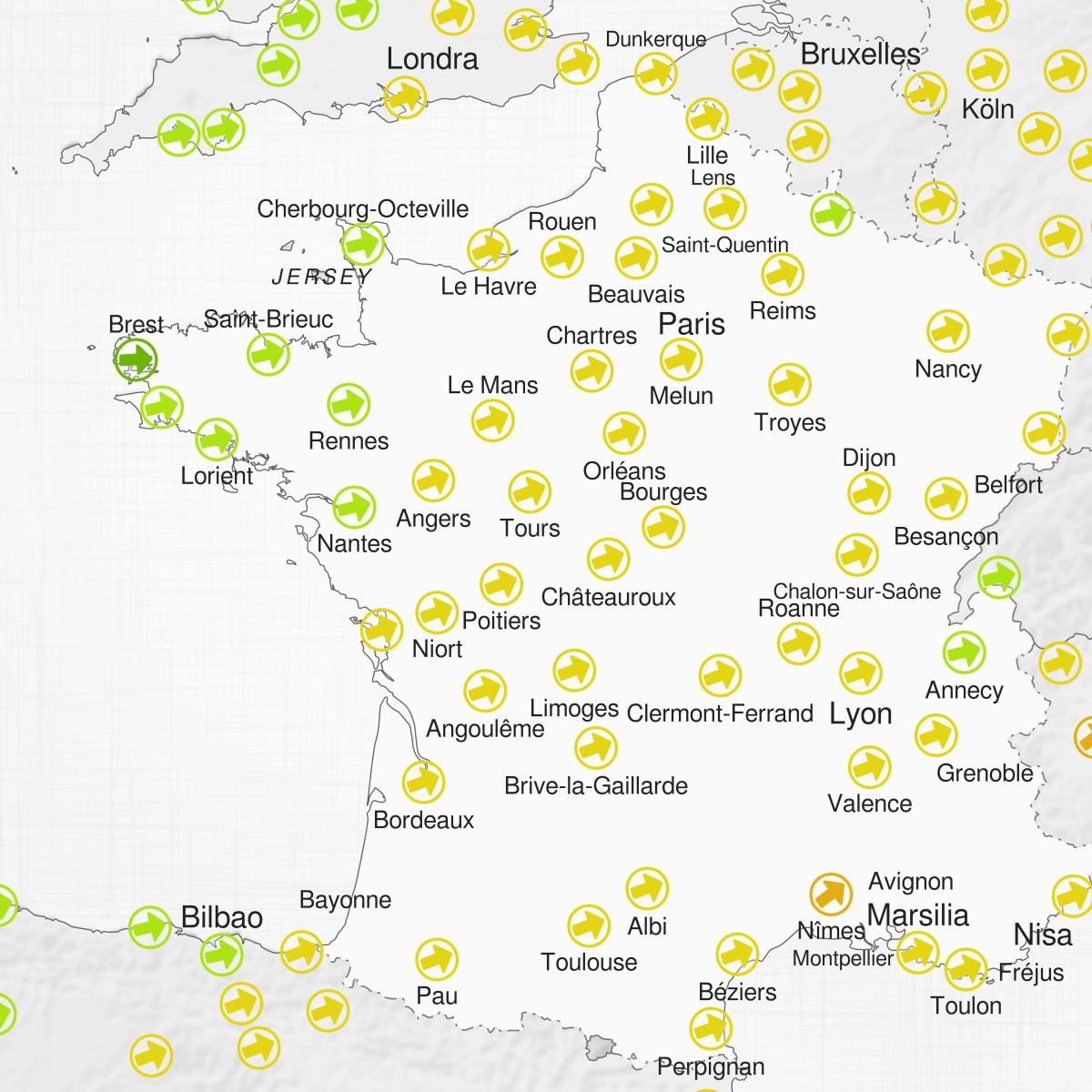 Orașele din Franța
