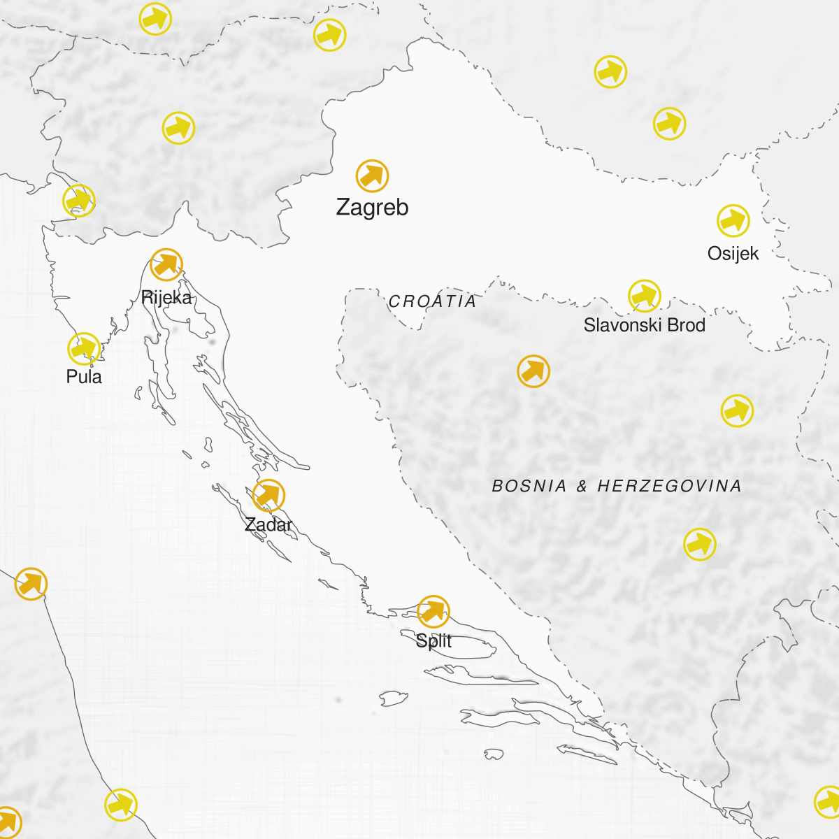 Cities of Croatia