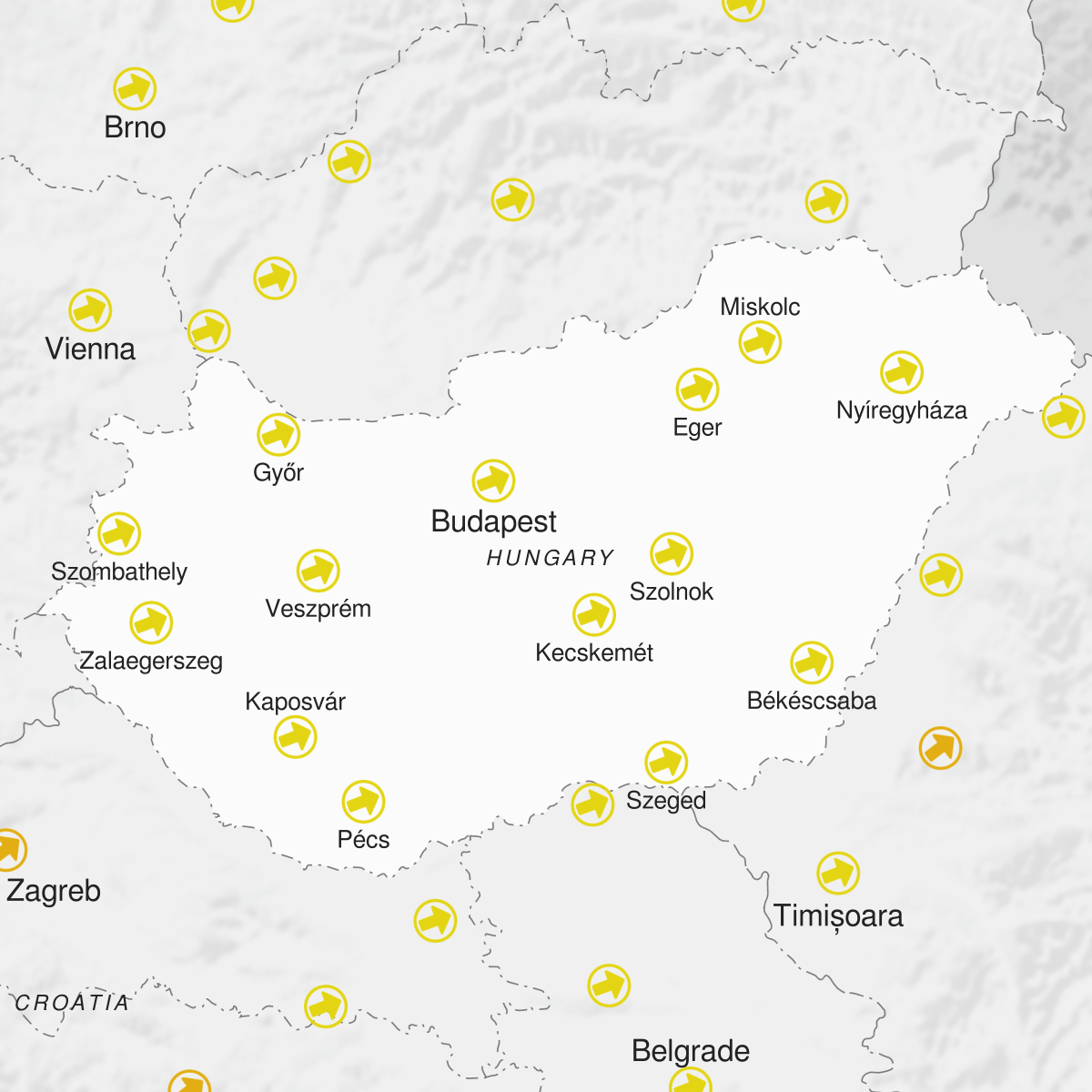 Cities of Hungary