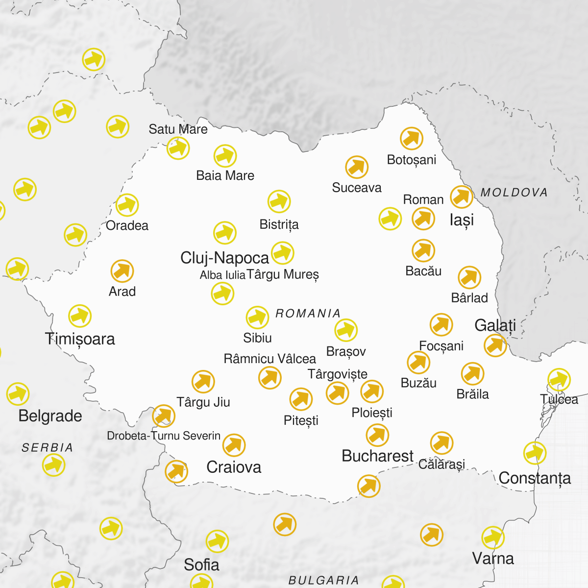 Cities of Romania